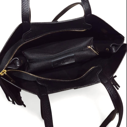 Borsa a Spalla in Pelle Scamosciata con frange Denise