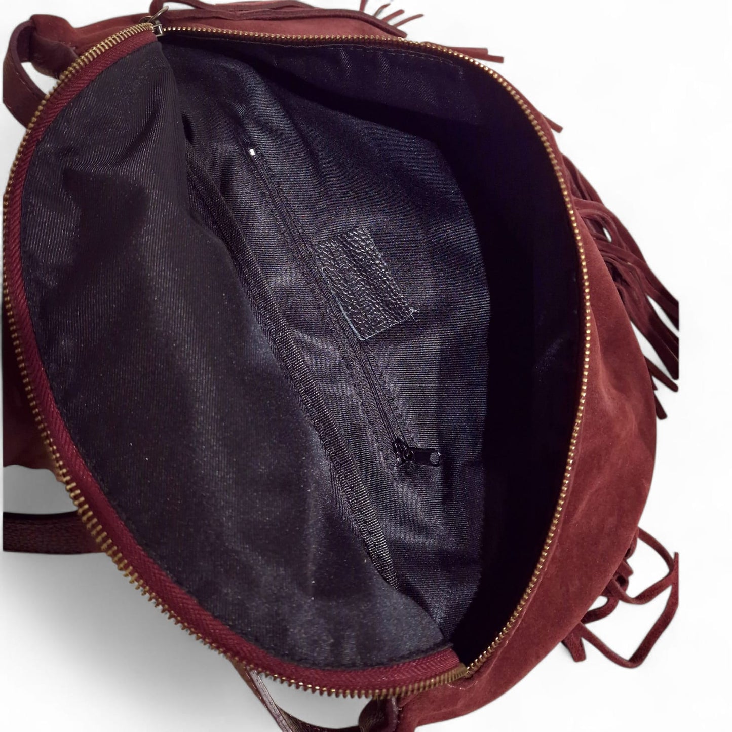 Tracolla in Pelle Scamosciata con Frange Scarlett