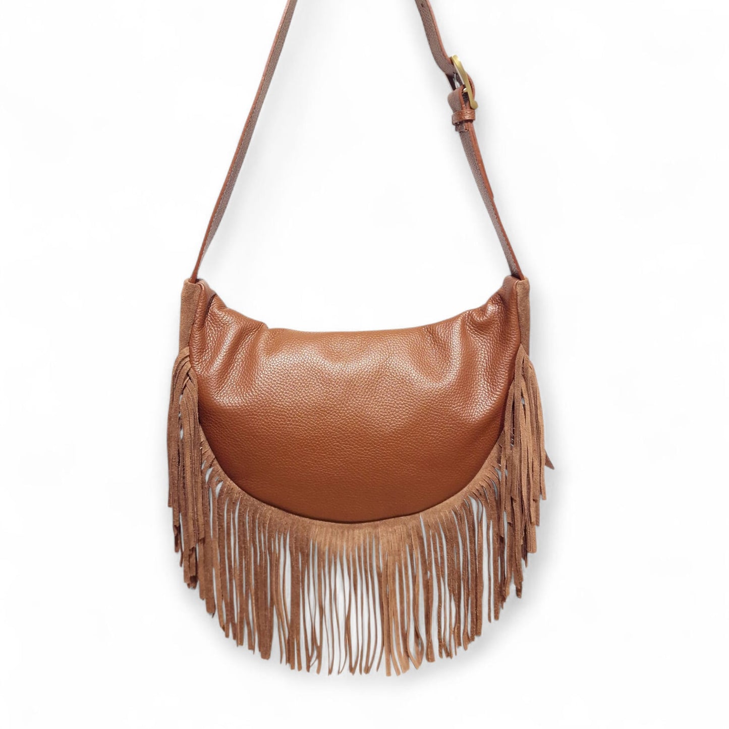 Tracolla in Pelle Scamosciata con Frange Scarlett