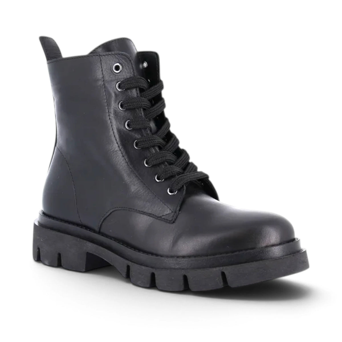 Anfibio Donna Grunland in Morbida Pelle Nero con zip
