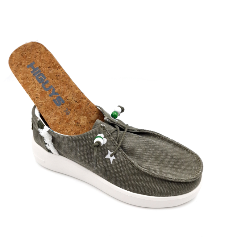 Mocassino Donna in Tessuto Verde Stone