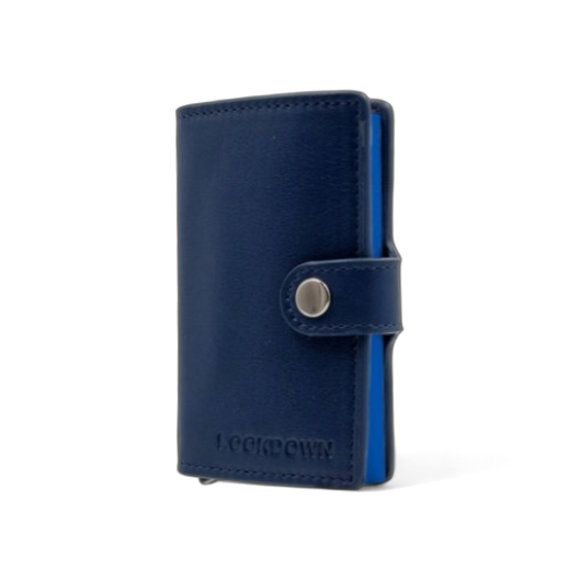 Wallet in Pelle Blu