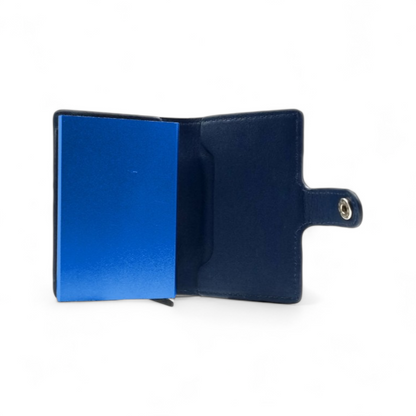 Wallet in Pelle Blu