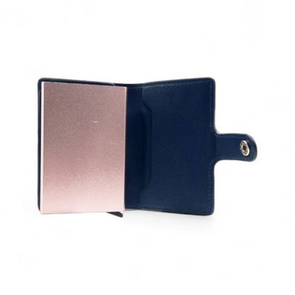 Wallet in Pelle Blu