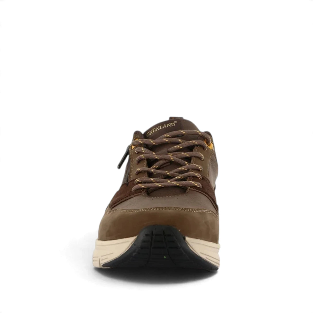 Sneakers uomo Grunland in Pelle Marrone con zip