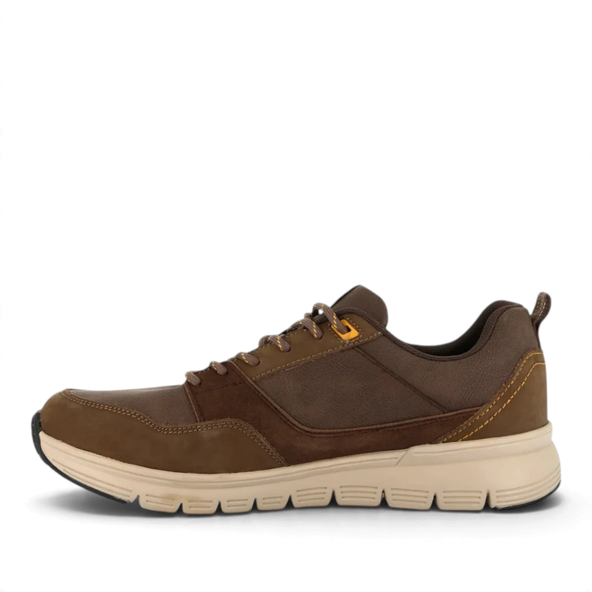 Sneakers uomo Grunland in Pelle Marrone con zip