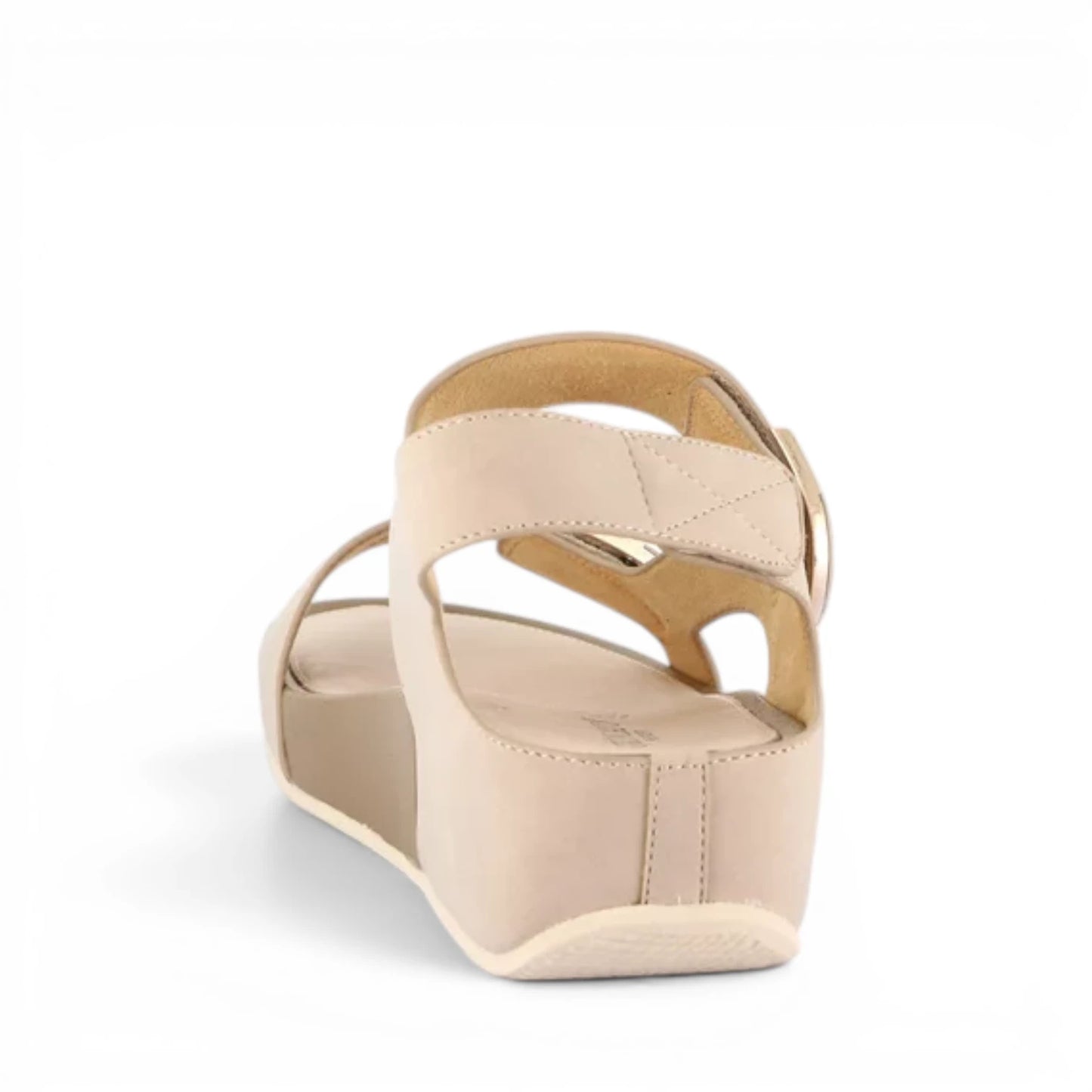 Sandalo Donna con zeppa Grunland doppia fascia Beige