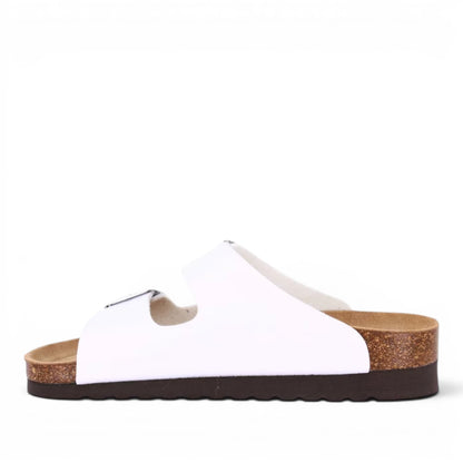 Sandalo Scalzato Donna Grunland doppia fascia Bianco
