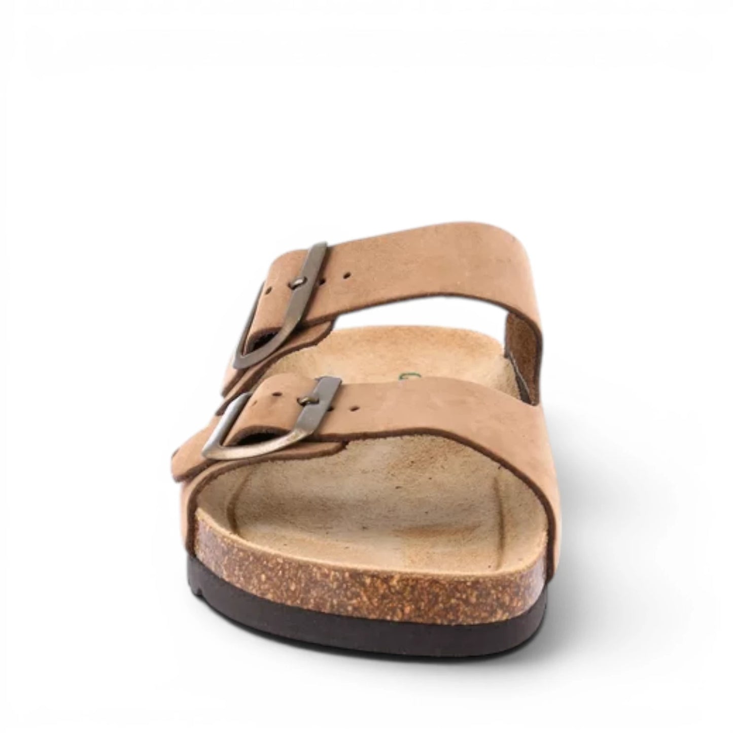 Sandalo Scalzato Donna Grunland doppia fascia in Pelle Taupe