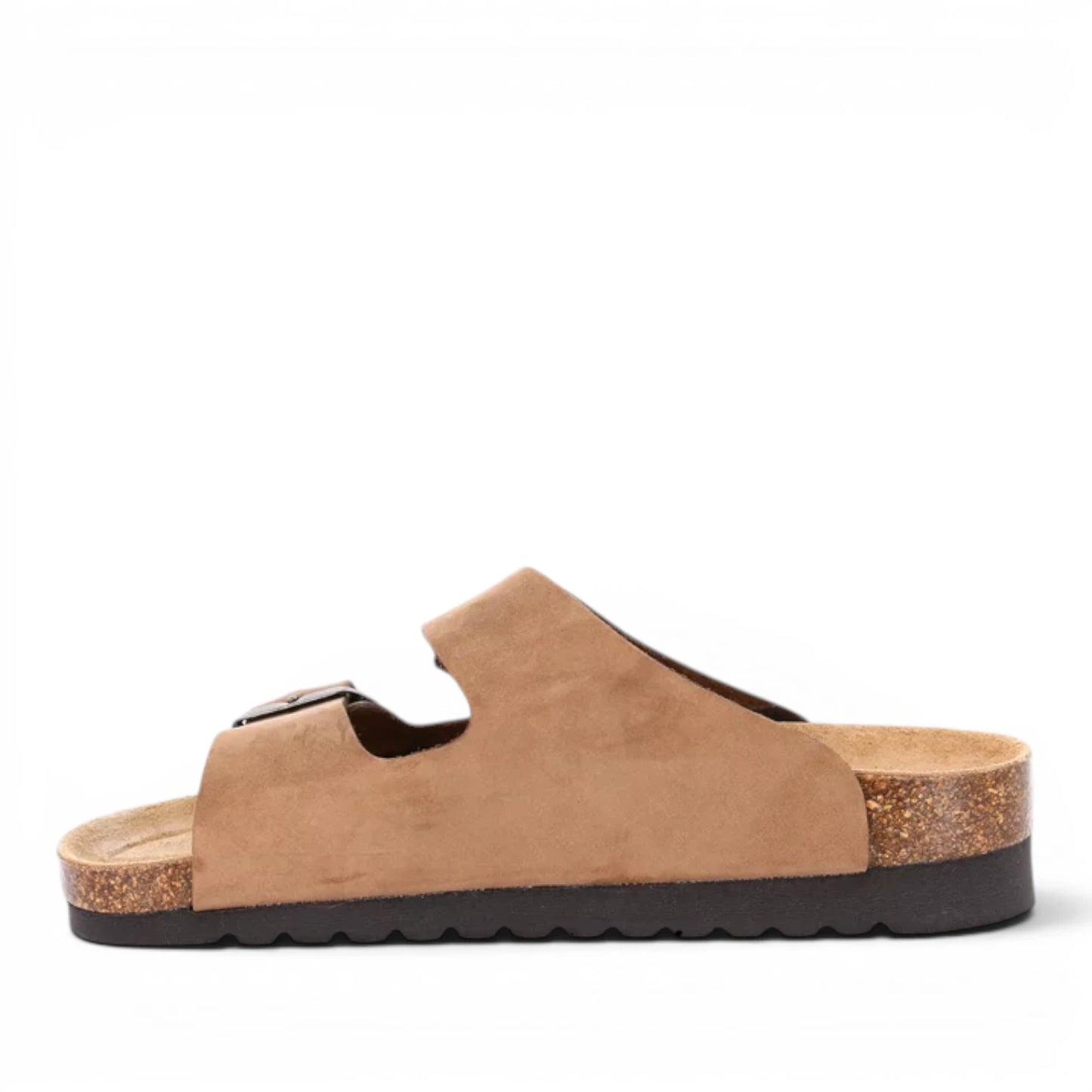 Sandalo Scalzato Donna Grunland doppia fascia in Pelle Taupe