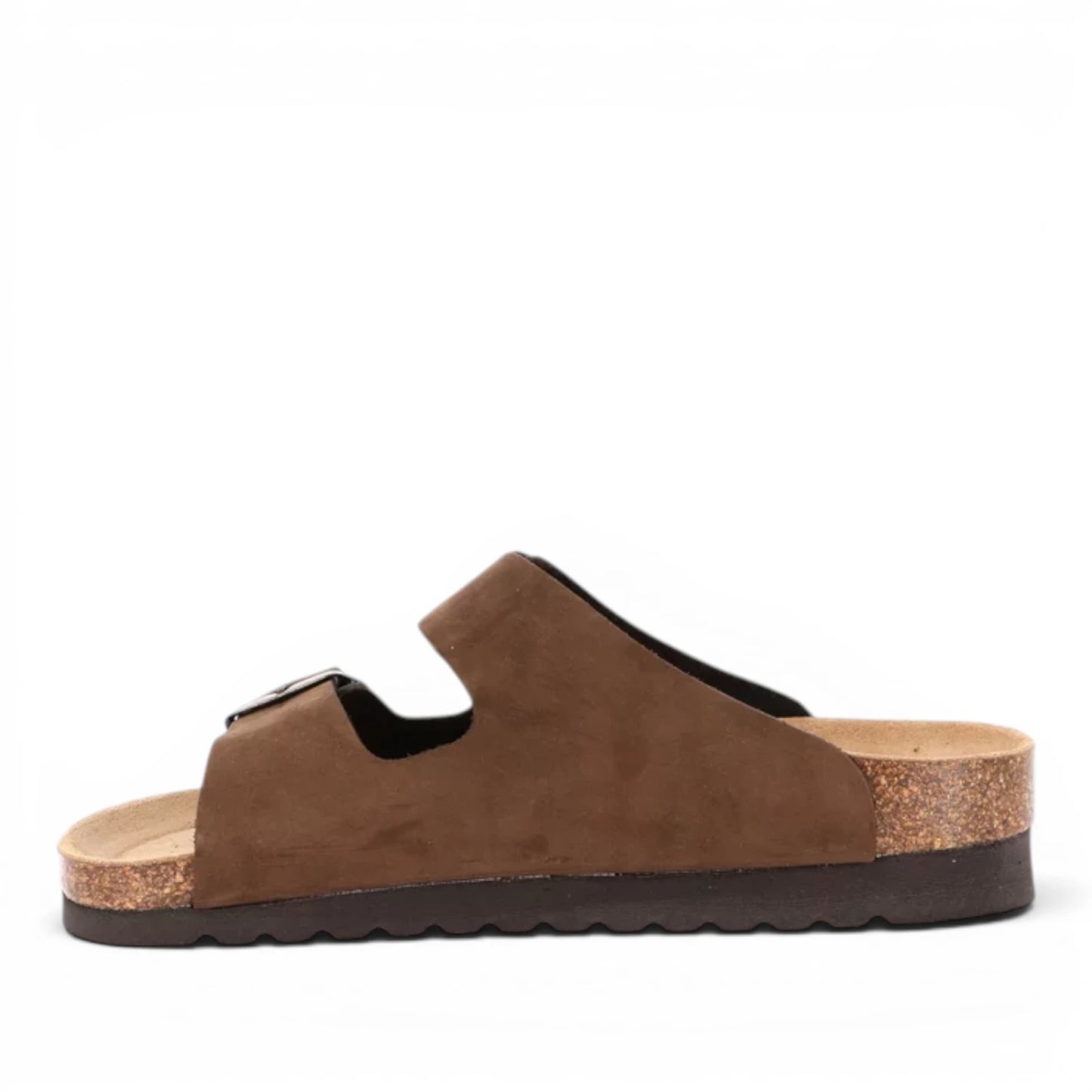 Sandalo Scalzato Donna Grunland doppia fascia in Pelle Moro