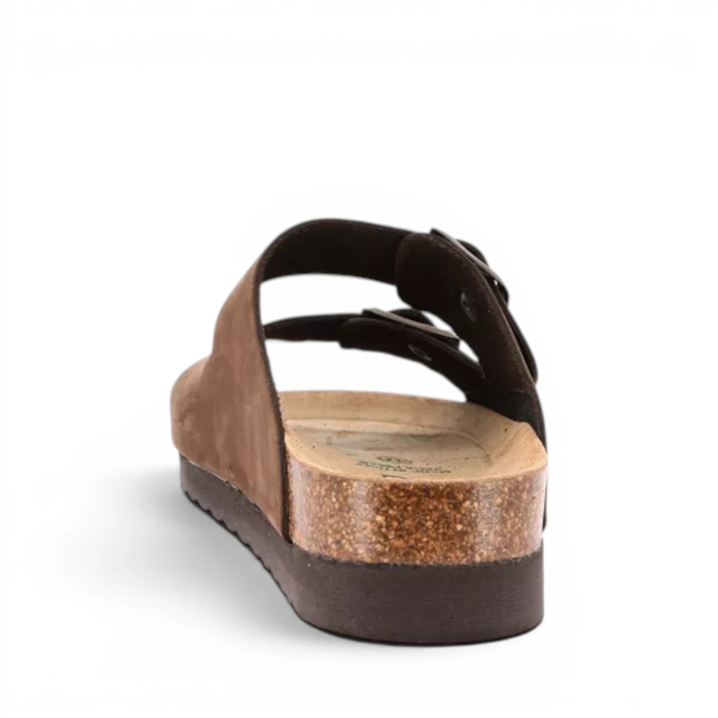 Sandalo Scalzato Donna Grunland doppia fascia in Pelle Moro