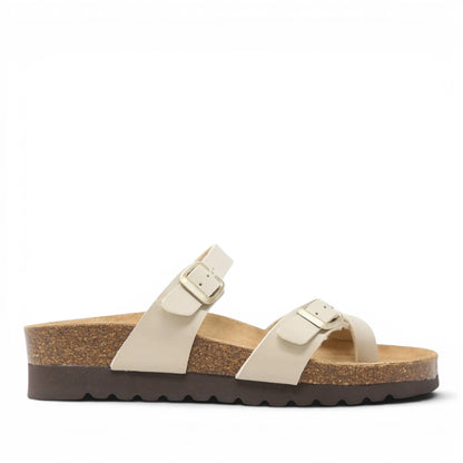 Sandalo Scalzato Donna Grunland Infradito Beige