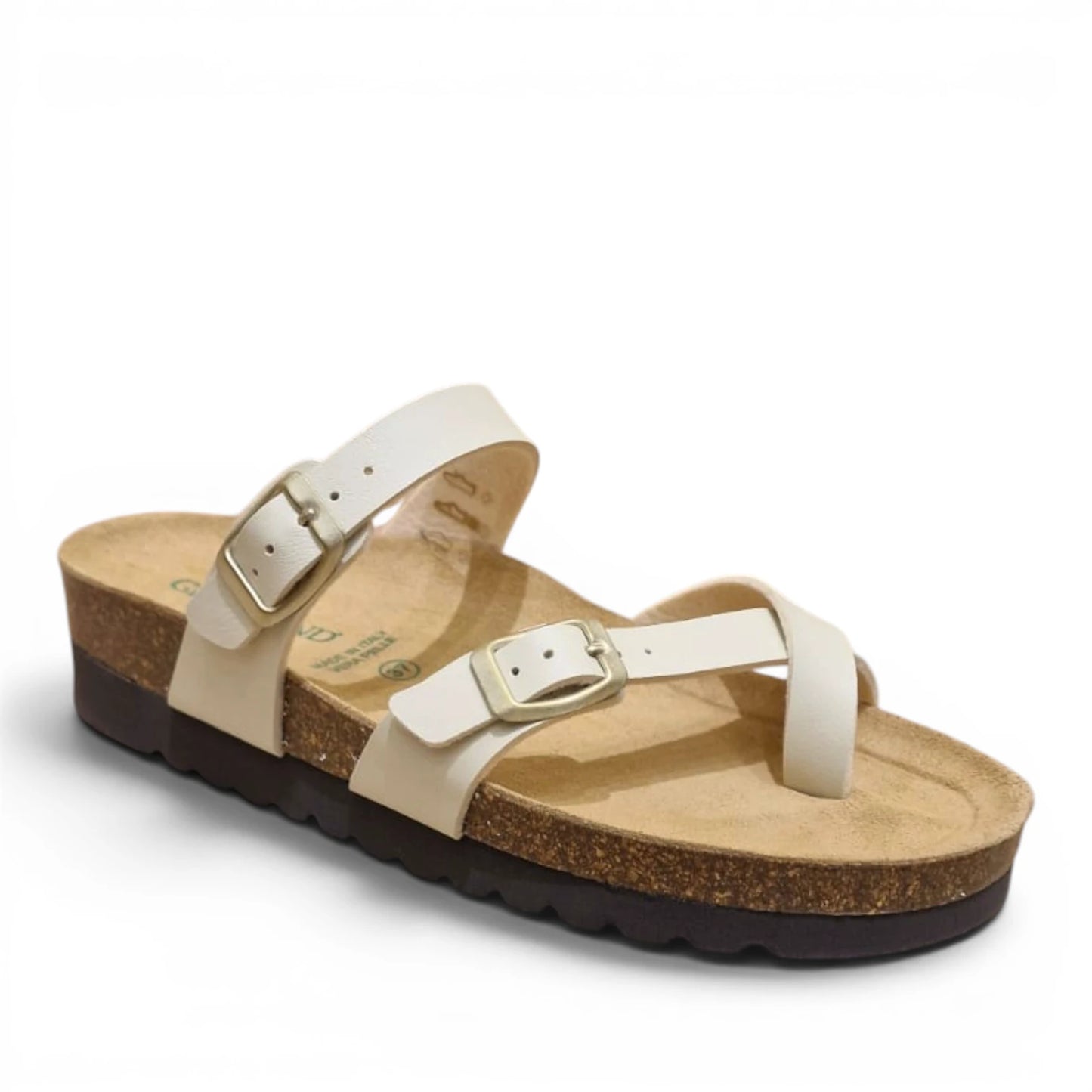 Sandalo Scalzato Donna Grunland Infradito Beige