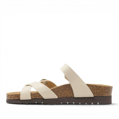 Sandalo Scalzato Donna Grunland Infradito Beige