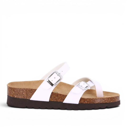 Sandalo Scalzato Donna Grunland Infradito Bianco
