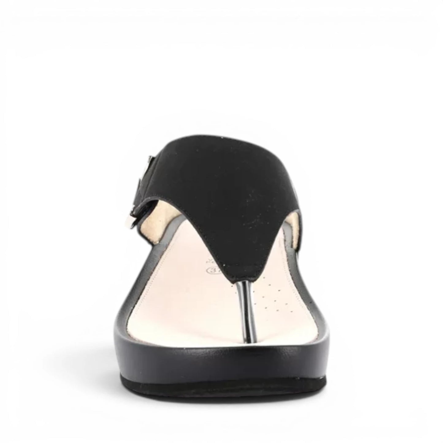 Sandalo Donna Scalzato con zeppa Grunland Infradito Nero