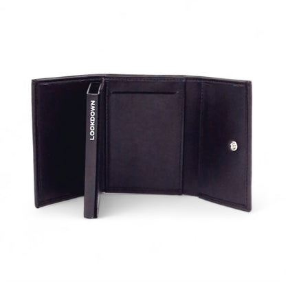 Portafogli  con Card Holder in Pelle Nero