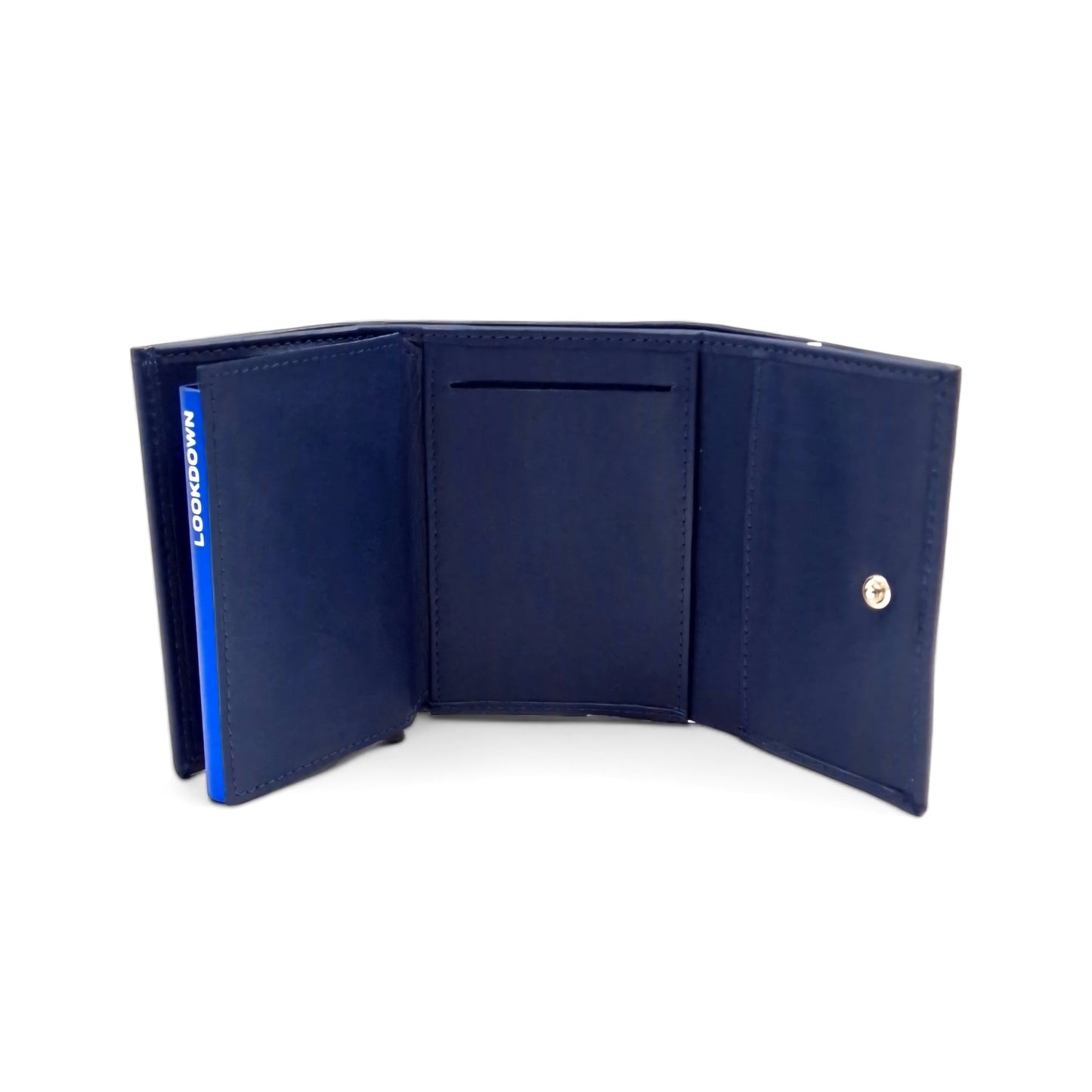 Portafogli  con Card Holder in Pelle Blu