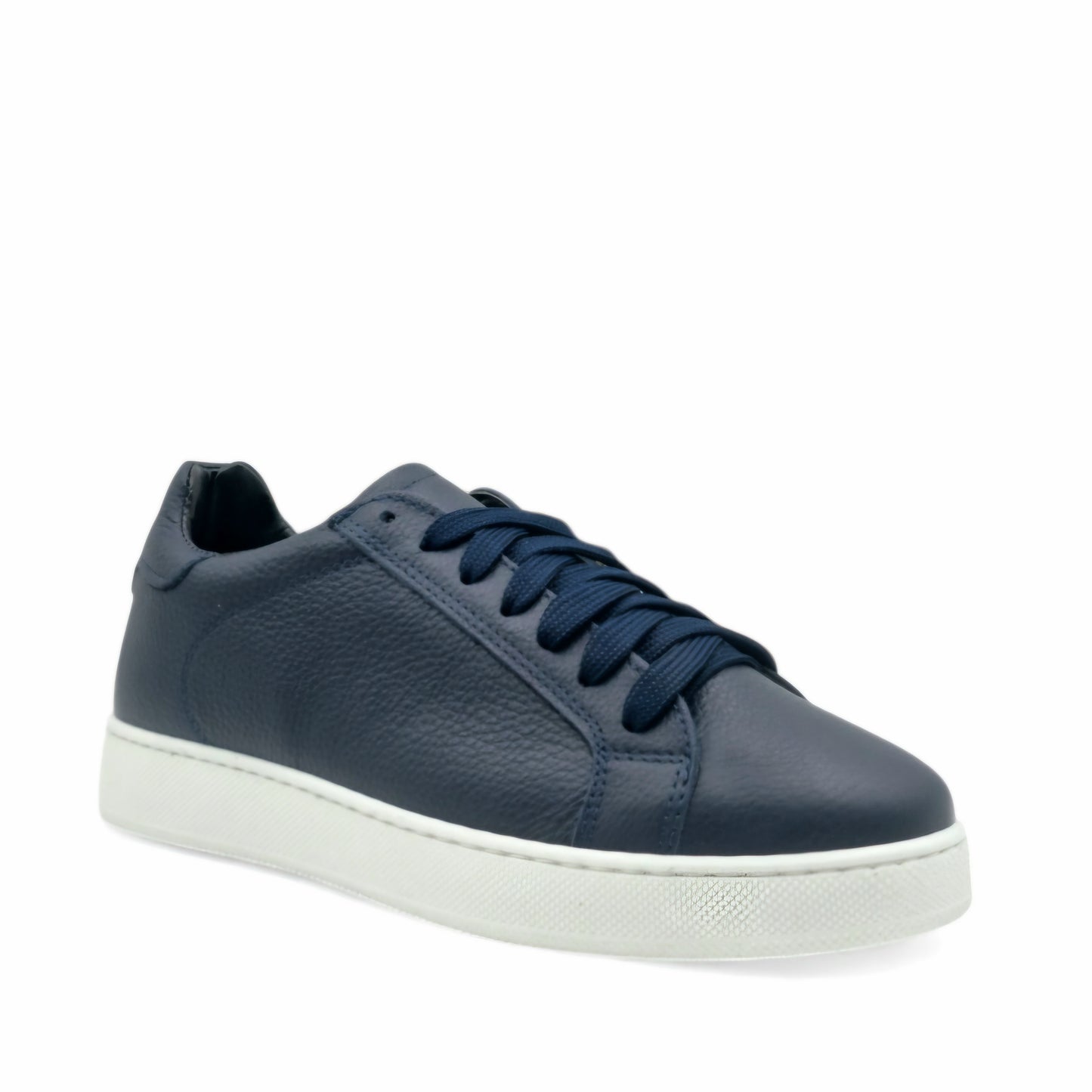 Sneaker Uomo in Pelle Bottalata Blu