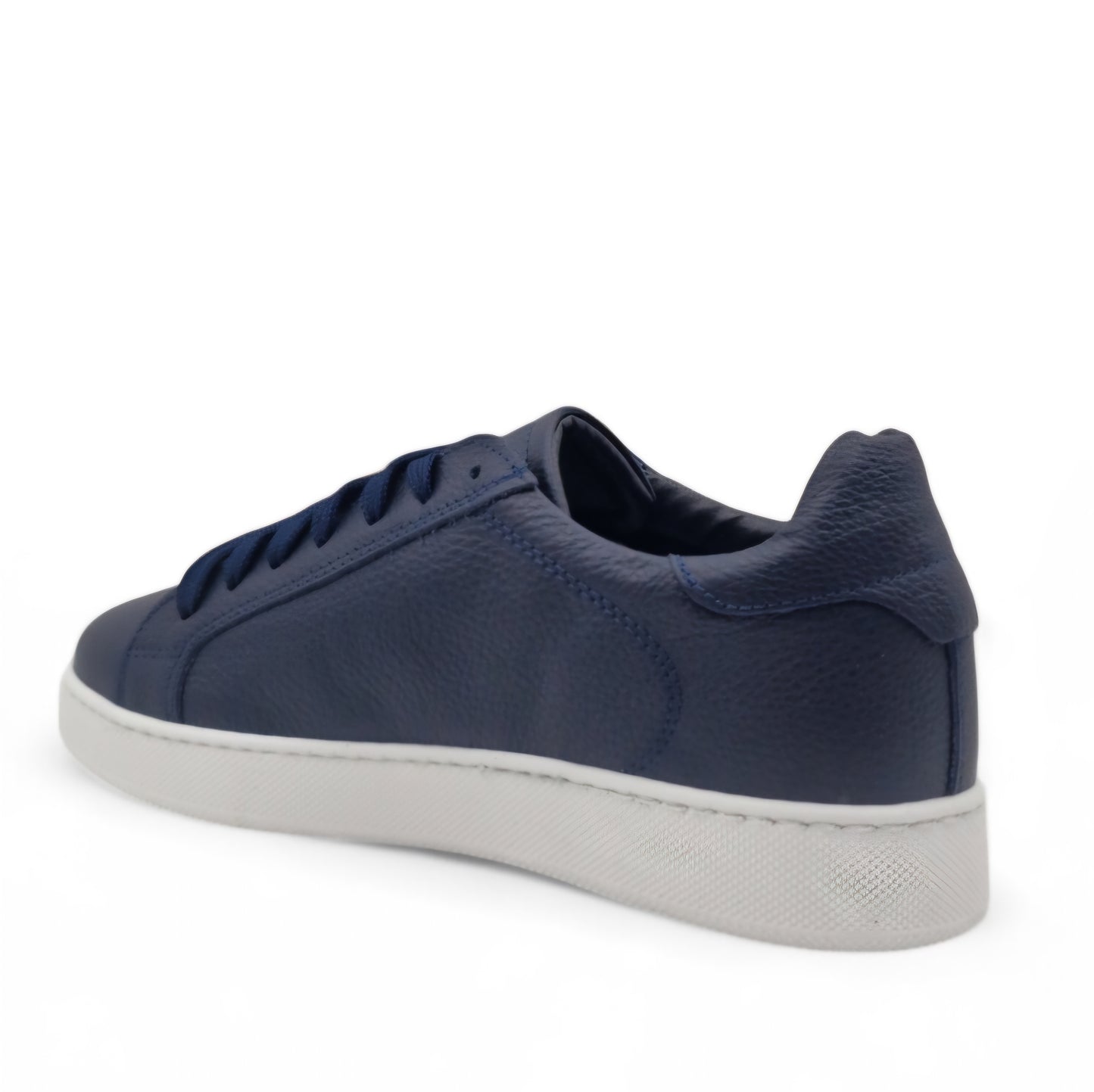 Sneaker Uomo in Pelle Bottalata Blu