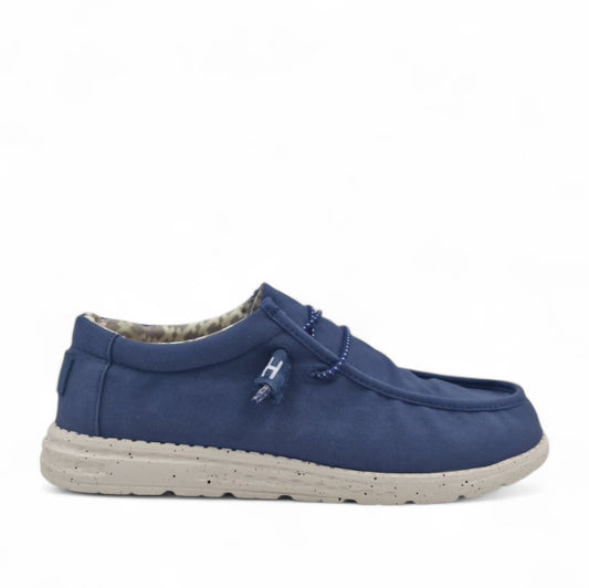 Mocassino Uomo HiGuys in tessuto Blu