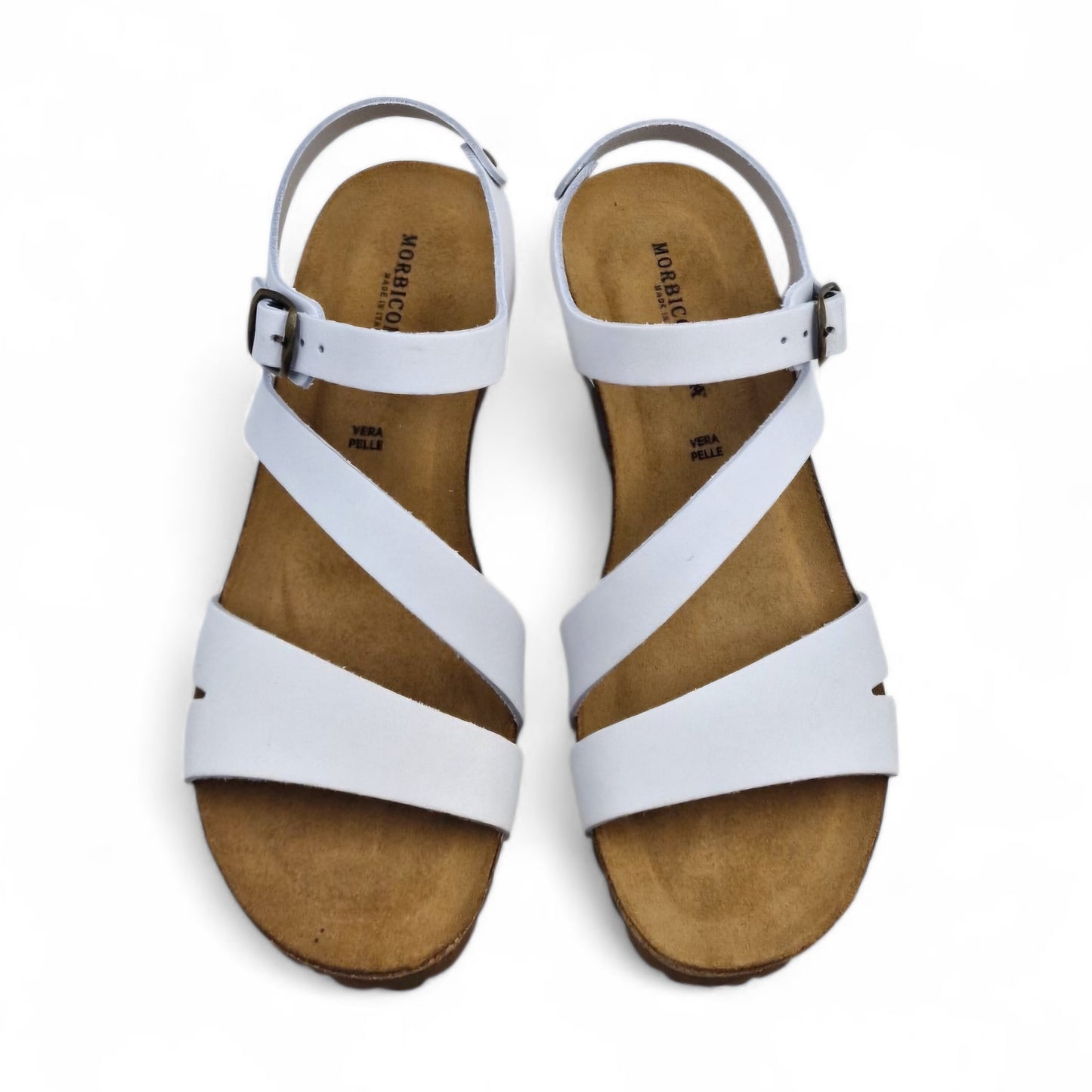 Sandalo Zeppa Morbicomoda Fascia Bianco