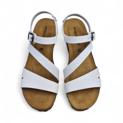 Sandalo Zeppa Morbicomoda Fascia Bianco