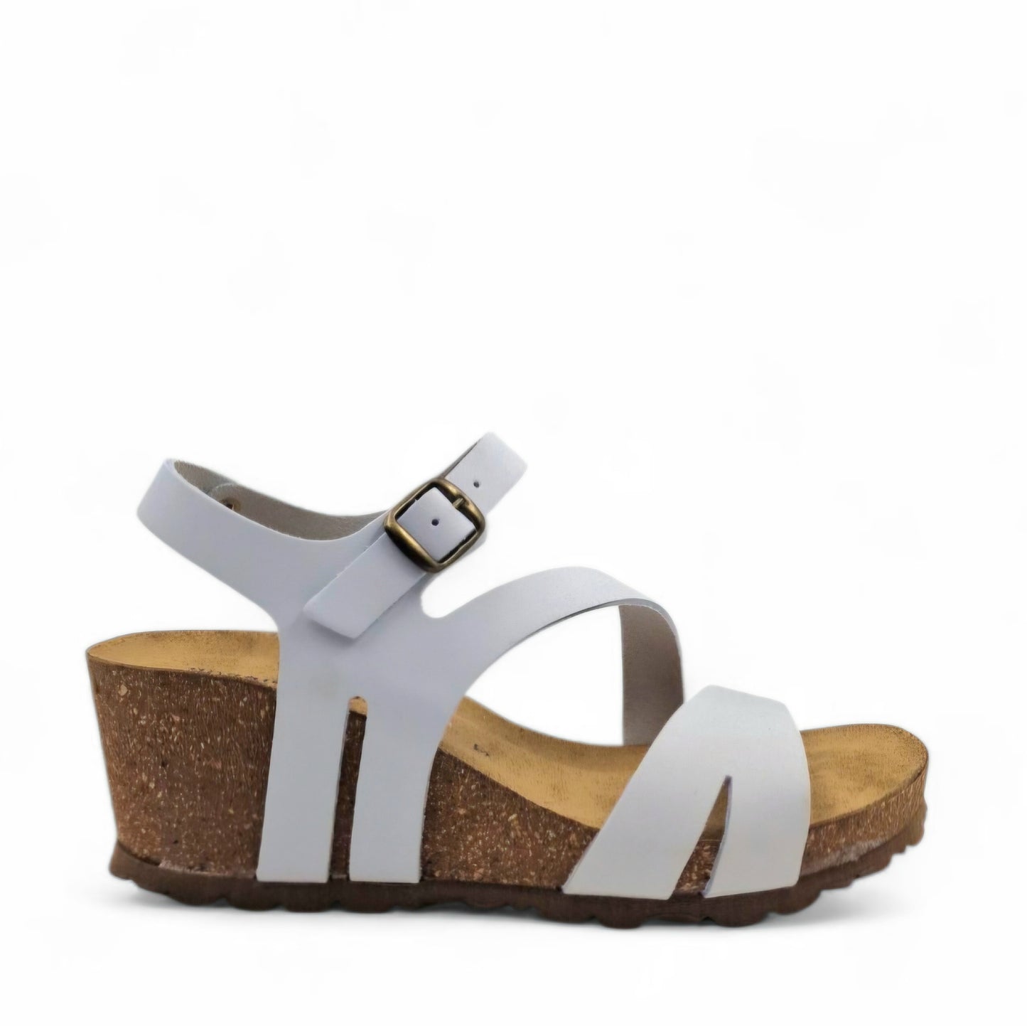 Sandalo Zeppa Morbicomoda Fascia Bianco