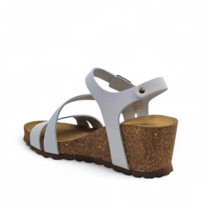 Sandalo Zeppa Morbicomoda Fascia Bianco