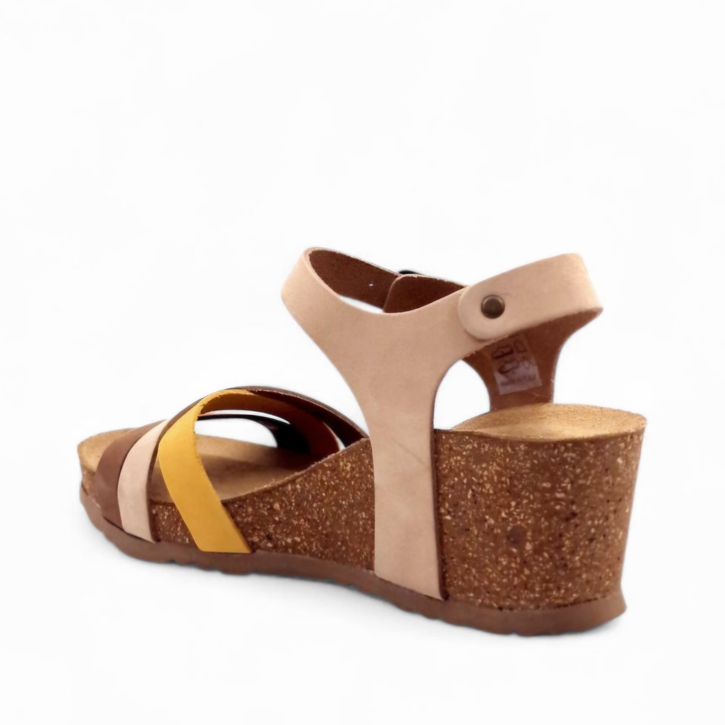 Sandalo Zeppa Morbicomoda Incrocio Mix Colour Senape