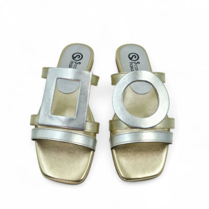Sandalo Scalzato Greece Flat Platino/Argento