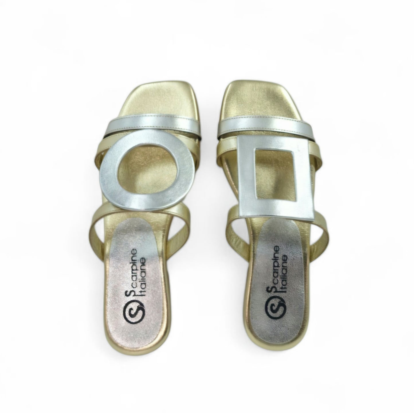 Sandalo Scalzato Greece Flat Platino/Argento