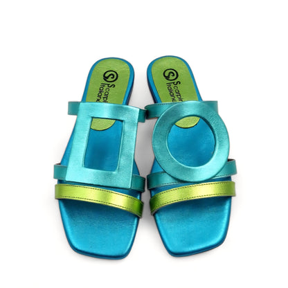 Sandalo Scalzato Greece Flat Giada/Verde