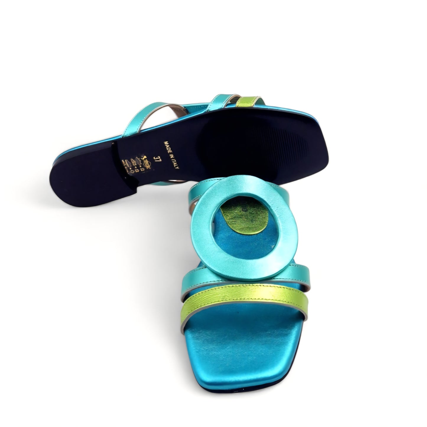 Sandalo Scalzato Greece Flat Giada/Verde