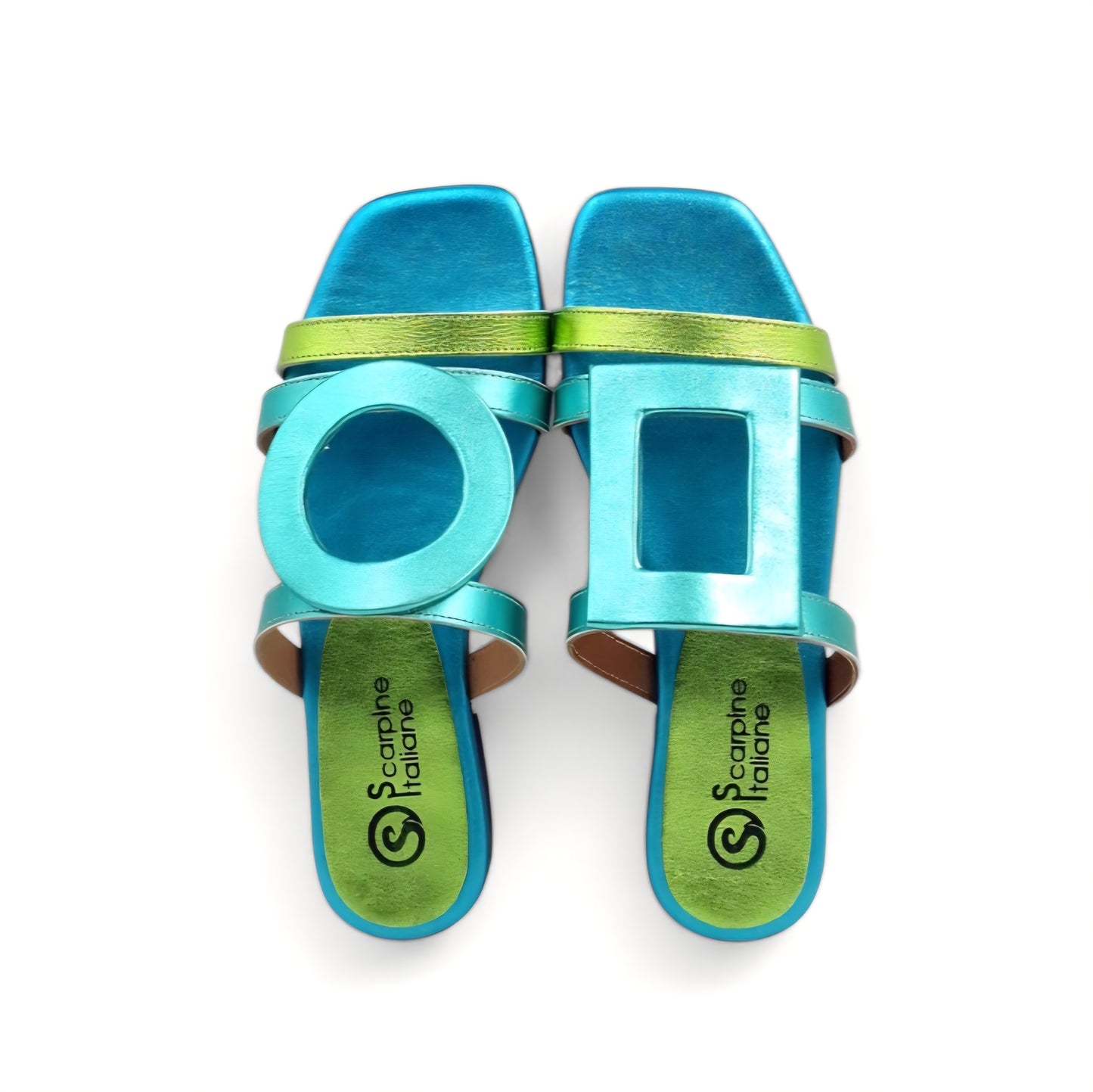 Sandalo Scalzato Greece Flat Giada/Verde