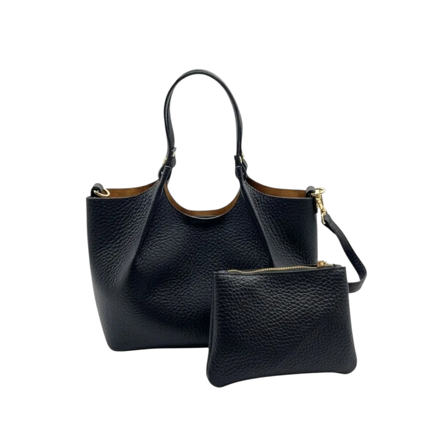 Borsa a Spalla in Pelle Bea con Pochette Interna