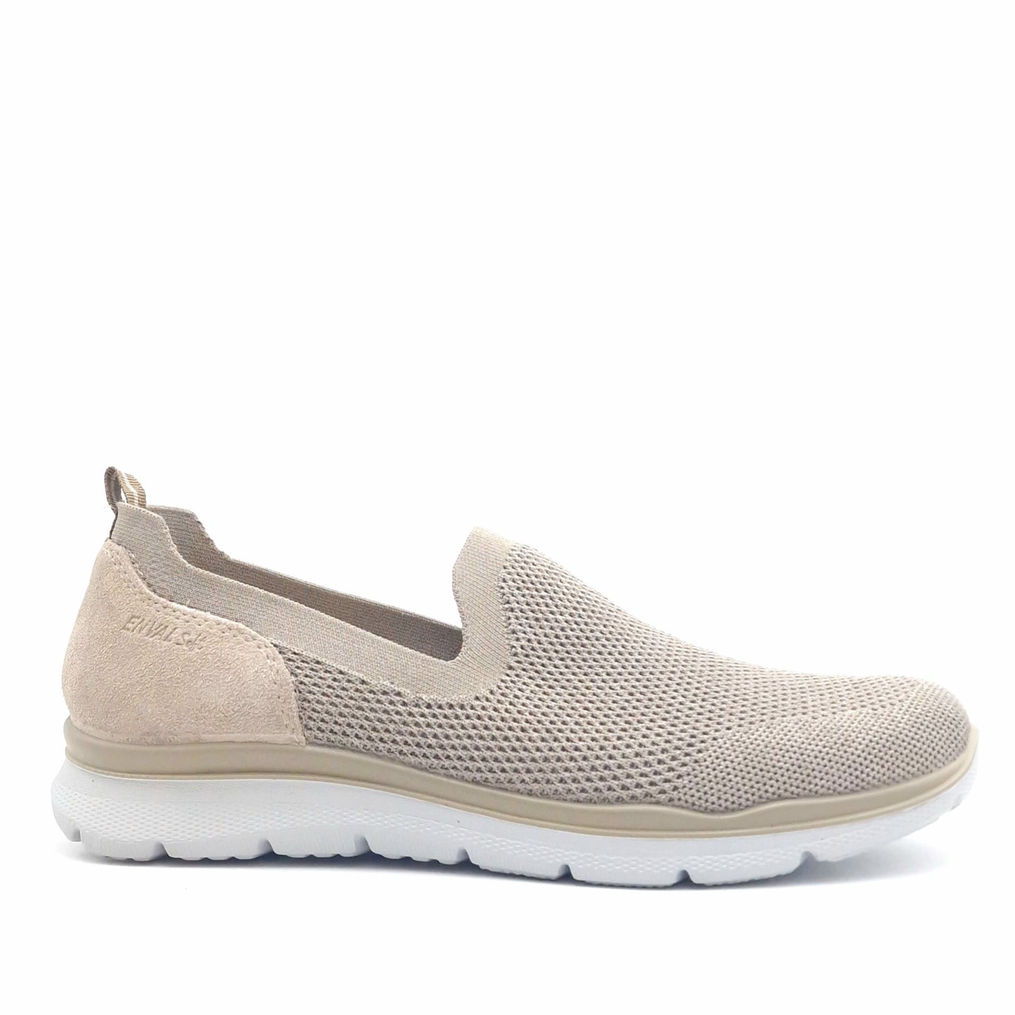 Sneakers Slip on Uomo Enval in Tessuto Taupe Leggere e Traspiranti
