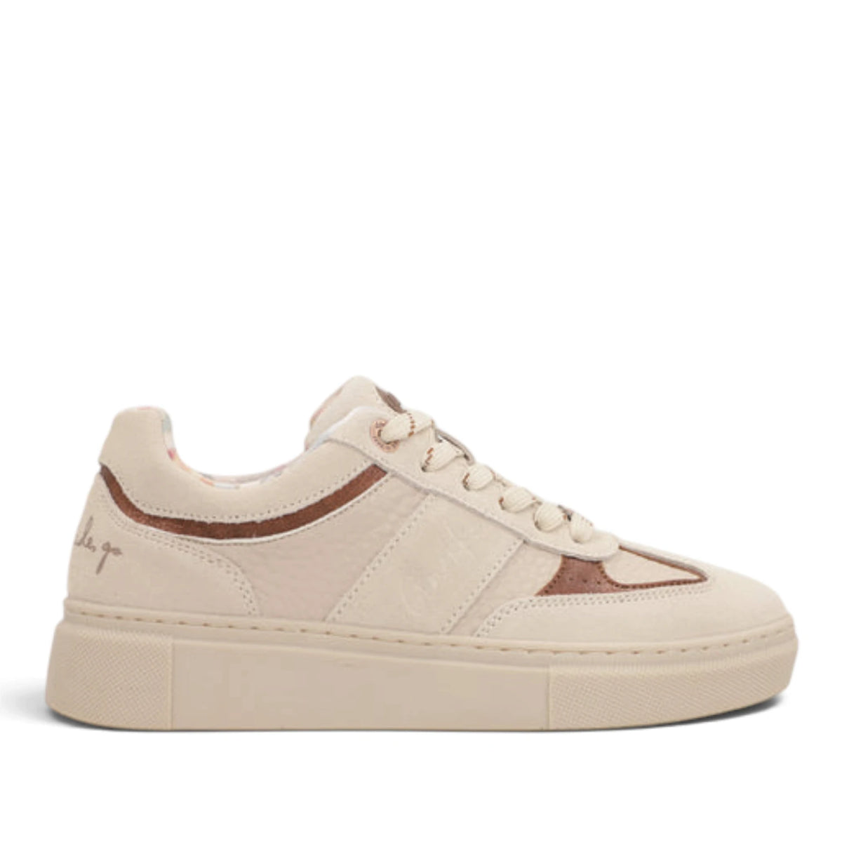 Sneakers Donna Anekke Panna in Pelle Nabuk con Dettagli a Contrasto