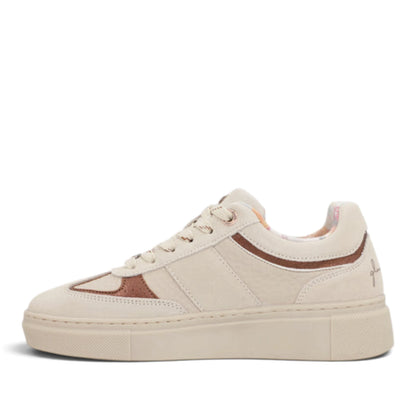 Sneakers Donna Anekke Panna in Pelle Nabuk con Dettagli a Contrasto