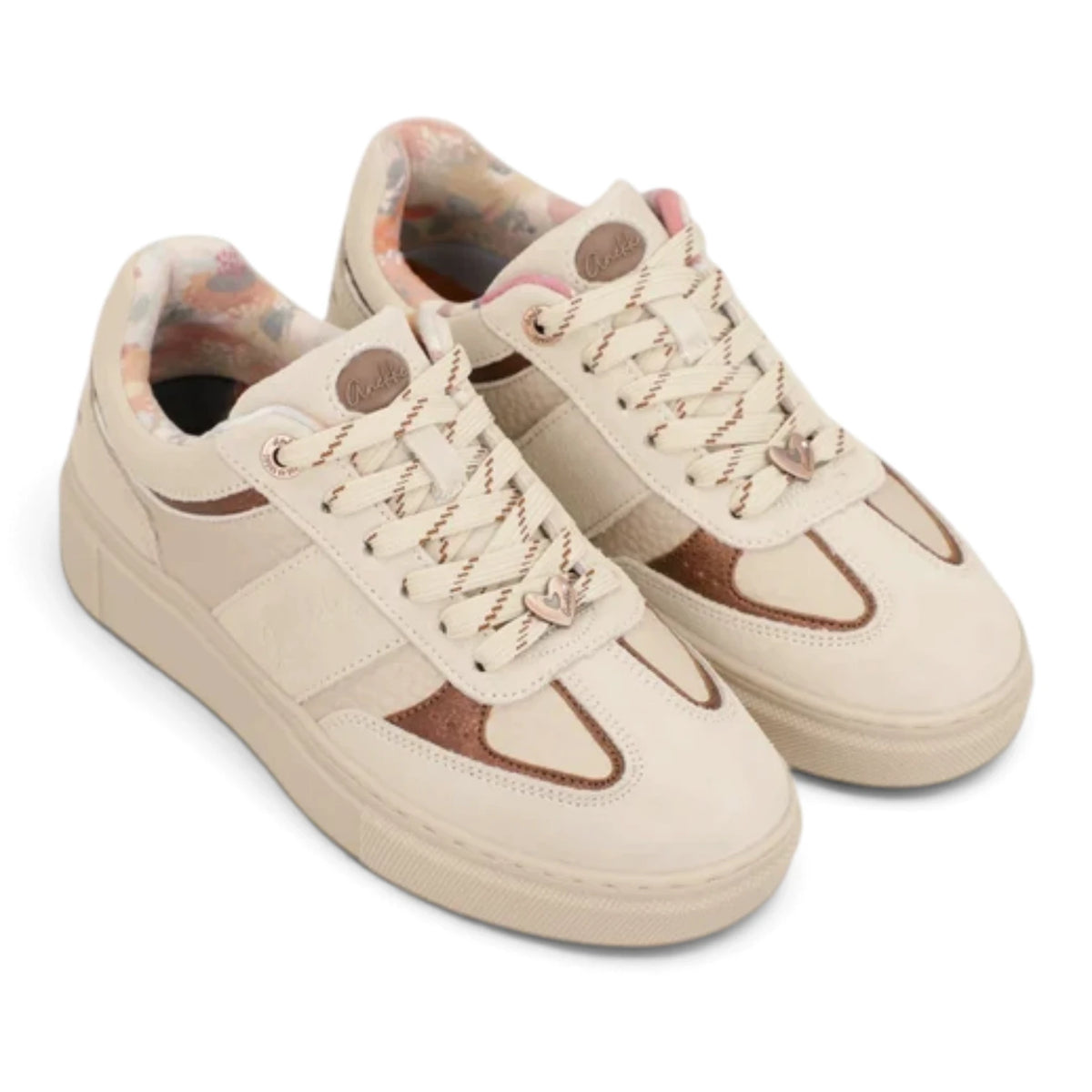 Sneakers Donna Anekke Panna in Pelle Nabuk con Dettagli a Contrasto