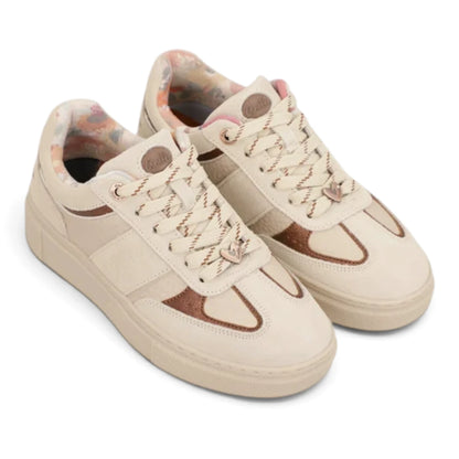 Sneakers Donna Anekke Panna in Pelle Nabuk con Dettagli a Contrasto