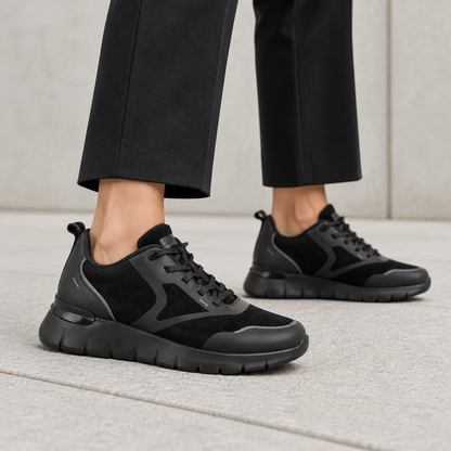 Sneakers Donna Grunland Nero con lacci elastici Ultra Leggere