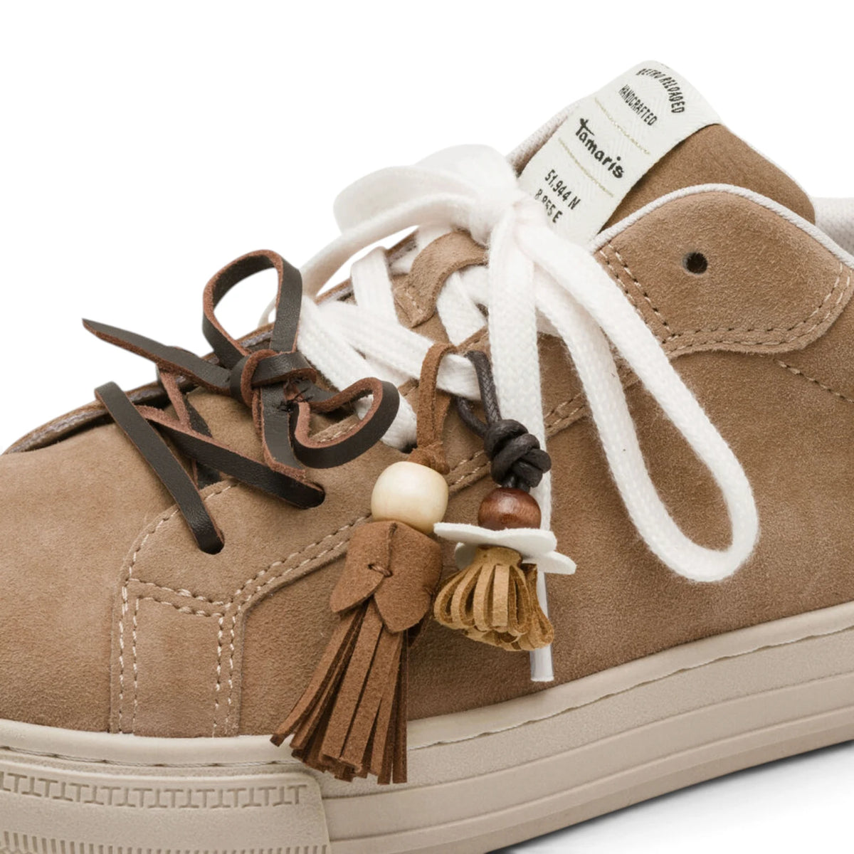 Sneakers Donna Tamaris in Pelle Scamosciata Fango con suola Leggera