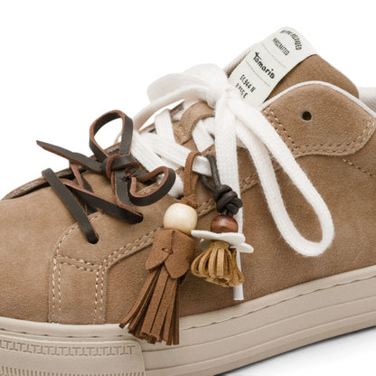 Sneakers Donna Tamaris in Pelle Scamosciata Fango con suola Leggera