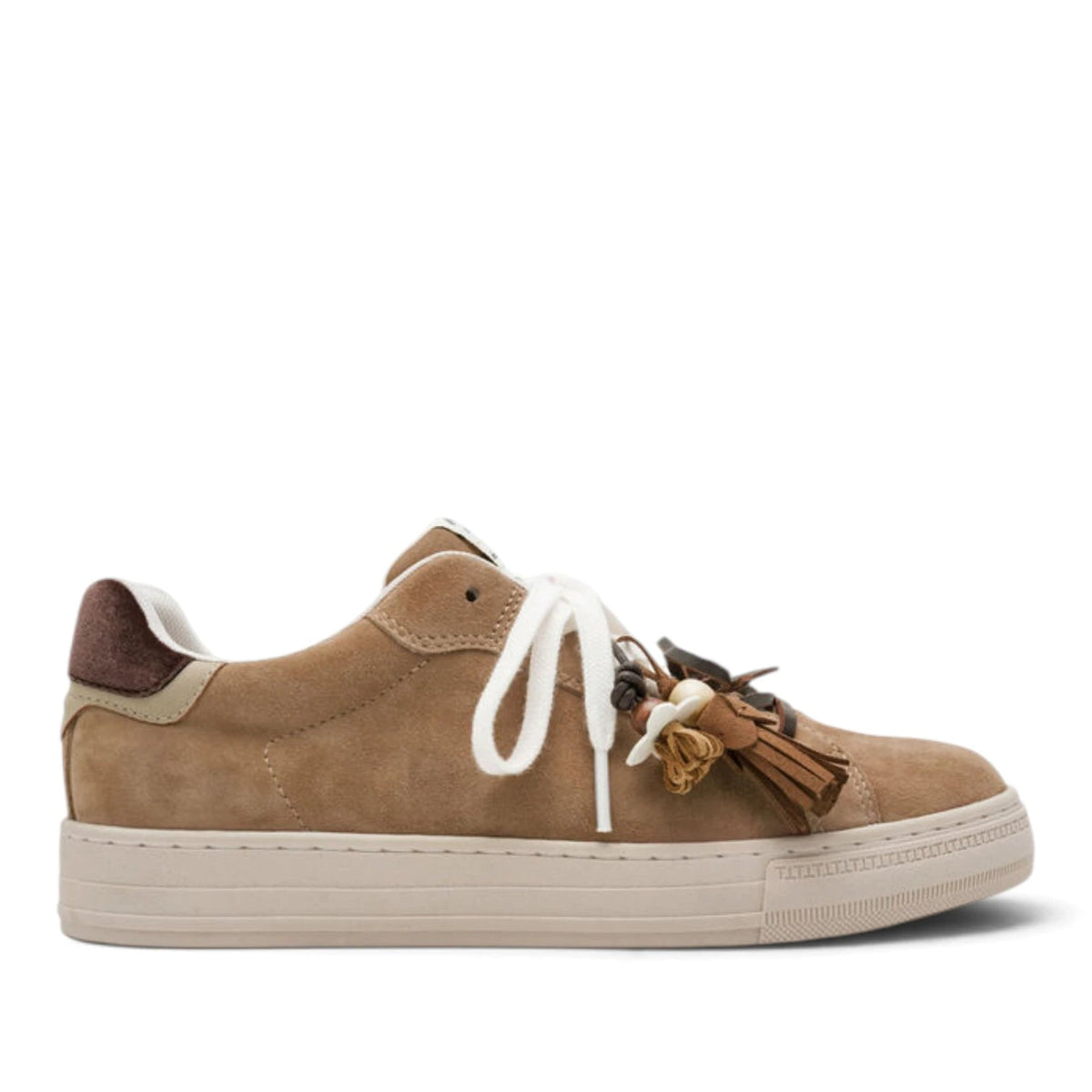 Sneakers Donna Tamaris in Pelle Scamosciata Fango con suola Leggera