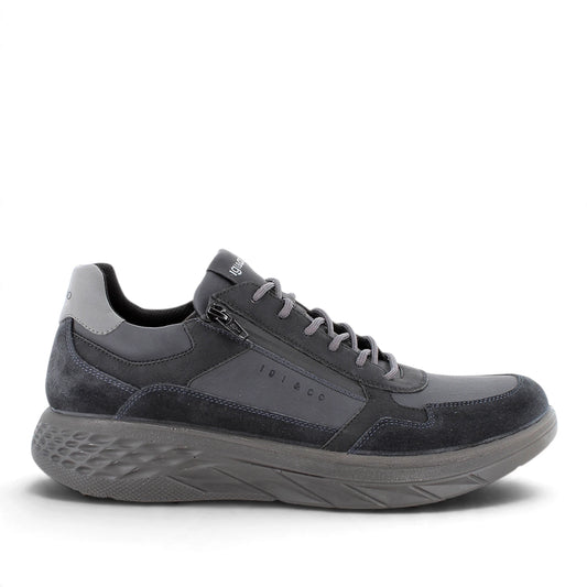 Sneaker Uomo Igi&Co in Pelle e Scamosciato Blu con Cerniera