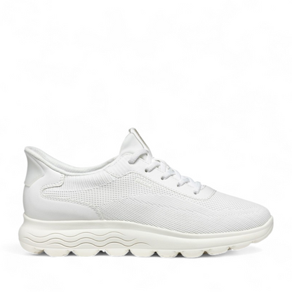 Sneaker Geox Donna in Tessuto Bianco Spherica Plus slip in Collezione Primavera estate