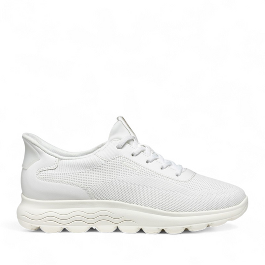 Sneaker Geox Donna in Tessuto Bianco Spherica Plus slip in Collezione Primavera estate