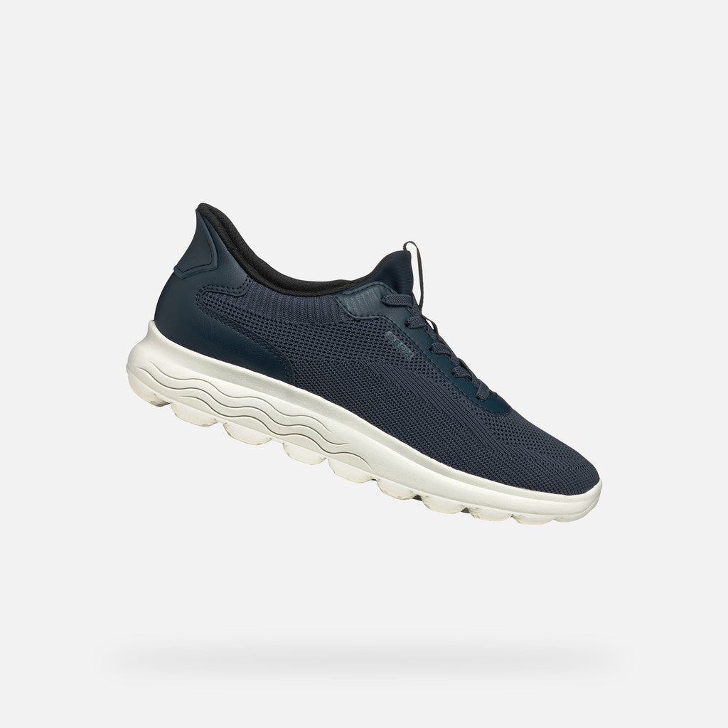 Sneakers Donna GEOX Spherica Plus Blu Navy Calzata Fast In Senza Mani